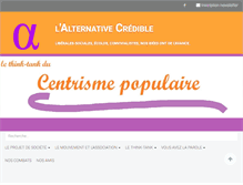 Tablet Screenshot of lalternativecredible.fr